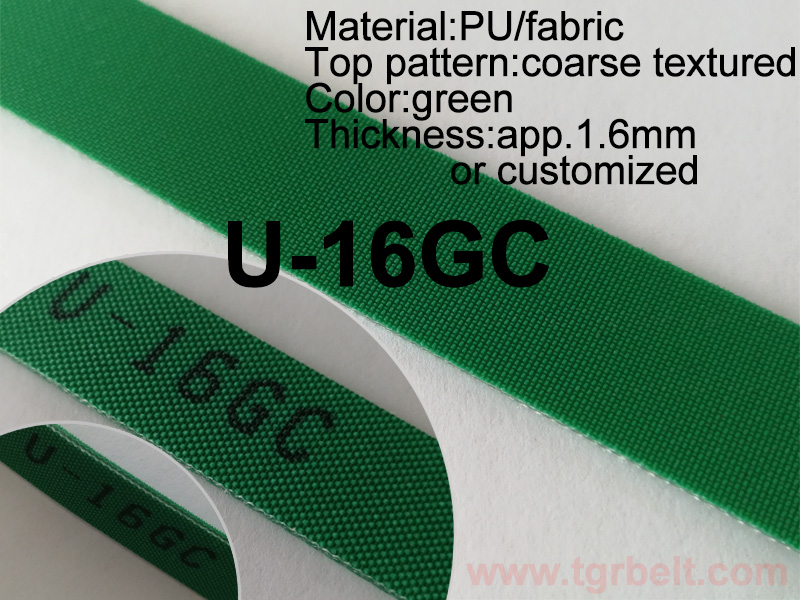 1.6mm green PU conveyor belt